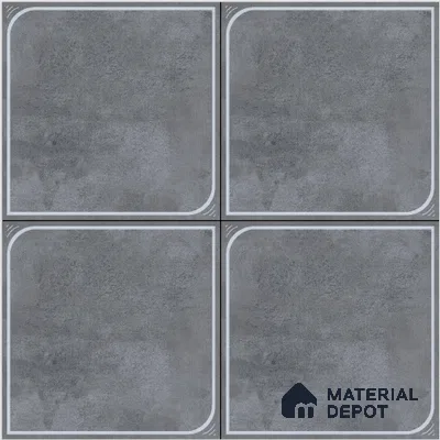 Cement Floor Tile TL 04782 C Earthen Slate Cement Grey 16 x 16 inch Vitrified Anti Skid Matte Finish - 12 mm | Suitable for Parking, Terrace, Balcony, Courtyard | Pattern Alignment May Vary | 2-3 mm Spacer is Mandatory (Sample)