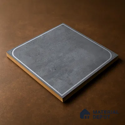 Cement Floor Tile TL 04782 C Earthen Slate Cement Grey 16 x 16 inch Vitrified Anti Skid Matte Finish - 12 mm | Suitable for Parking, Terrace, Balcony, Courtyard | Pattern Alignment May Vary | 2-3 mm Spacer is Mandatory (Sample)