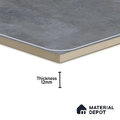 Cement Floor Tile TL 04782 C Earthen Slate Cement Grey 16 x 16 inch Vitrified Anti Skid Matte Finish - 12 mm | Suitable for Parking, Terrace, Balcony, Courtyard | Pattern Alignment May Vary | 2-3 mm Spacer is Mandatory (Sample)