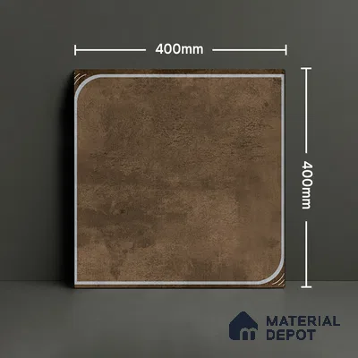 Cement Floor Tile TL 04782 Earthen Slate Bronze Slate 16 x 16 inch Vitrified Anti Skid Matte Finish - 12 mm | Suitable for Parking, Terrace, Balcony, Courtyard | Pattern Alignment May Vary | 2-3 mm Spacer is Mandatory (Sample)