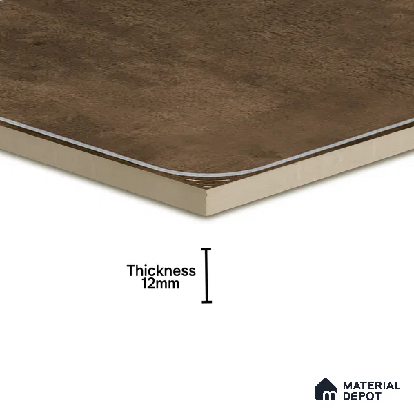 Cement Floor Tile TL 04782 Earthen Slate Bronze Slate 16 x 16 inch Vitrified Anti Skid Matte Finish - 12 mm | Suitable for Parking, Terrace, Balcony, Courtyard | Pattern Alignment May Vary | 2-3 mm Spacer is Mandatory (Sample)