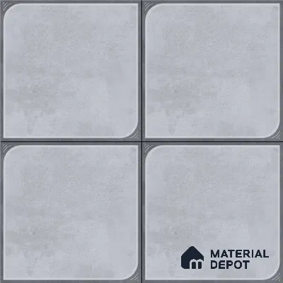 Cement Floor Tile TL 04782 D Earthen Slate Dove Grey 16 x 16 inch Vitrified Anti Skid Matte Finish - 12 mm | Suitable for Parking, Bathroom, Balcony, Courtyard | Pattern Alignment May Vary | 2-3 mm Spacer is Mandatory