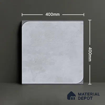 Cement Floor Tile TL 04782 D Earthen Slate Dove Grey 16 x 16 inch Vitrified Anti Skid Matte Finish - 12 mm | Suitable for Parking, Bathroom, Balcony, Courtyard | Pattern Alignment May Vary | 2-3 mm Spacer is Mandatory