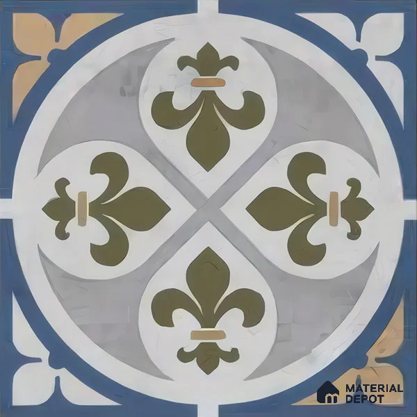 Moroccan Tile TL 04797 B Zellige Grey Plano Decor Multi Colour 1 ft x 1 ft Vitrified Matte Finish - 11 mm | Suitable for Kitchen, Bathroom, Balcony Floor & Wall | Please Expect a Slight Variation of Pattern