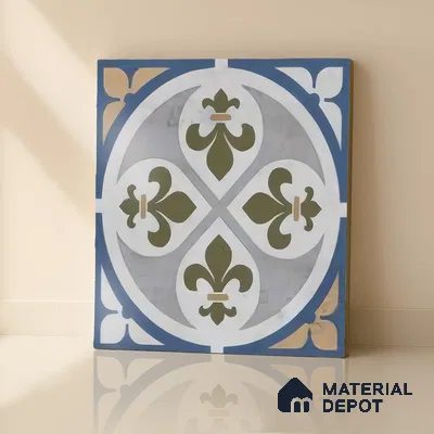Moroccan Tile TL 04797 B Zellige Grey Plano Decor Multi Colour 1 ft x 1 ft Vitrified Matte Finish - 11 mm | Suitable for Kitchen, Bathroom, Balcony Floor & Wall | Please Expect a Slight Variation of Pattern