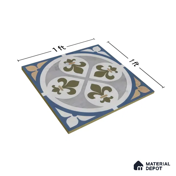 Moroccan Tile TL 04797 B Zellige Grey Plano Decor Multi Colour 1 ft x 1 ft Vitrified Matte Finish - 11 mm | Suitable for Kitchen, Bathroom, Balcony Floor & Wall | Please Expect a Slight Variation of Pattern
