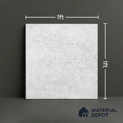 Cement Tile TL 04797 Zellige Grey Plano Grey 1 ft x 1 ft Vitrified Matte Finish - 11 mm | Suitable for Kitchen, Bathroom, Balcony Floor & Wall (Sample)