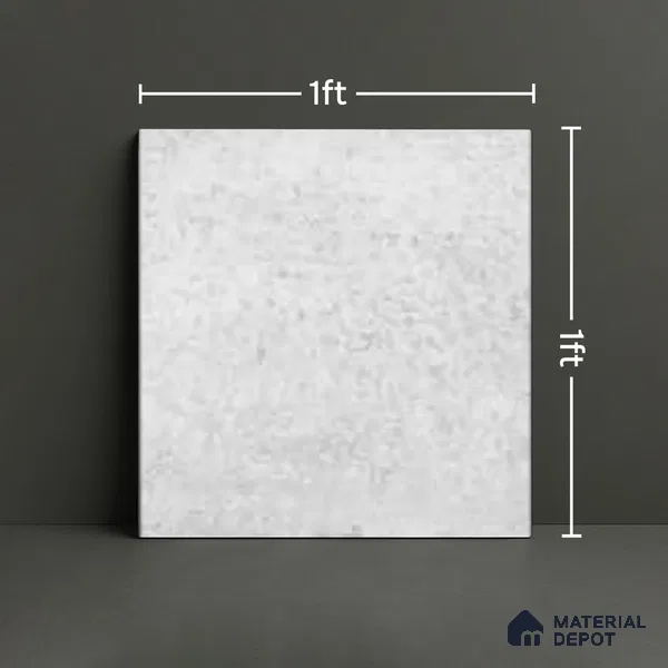 Cement Tile TL 04797 Zellige Grey Plano Grey 1 ft x 1 ft Vitrified Matte Finish - 11 mm | Suitable for Kitchen, Bathroom, Balcony Floor & Wall (Sample)