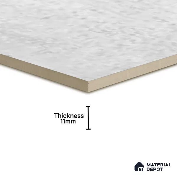 Cement Tile TL 04797 Zellige Grey Plano Grey 1 ft x 1 ft Vitrified Matte Finish - 11 mm | Suitable for Kitchen, Bathroom, Balcony Floor & Wall (Sample)
