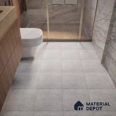 Cement Tile TL 04797 Zellige Grey Plano Grey 1 ft x 1 ft Vitrified Matte Finish - 11 mm | Suitable for Kitchen, Bathroom, Balcony Floor & Wall (Sample)