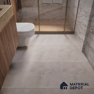 Cement Floor Tile TL 04739 B Slate Park Crema Avorio Beige 2 ft x 2 ft Vitrified Matte Finish - 8.8 mm | Suitable for Bathroom,Parking,Terrace,Balcony,Courtyard (Sample)