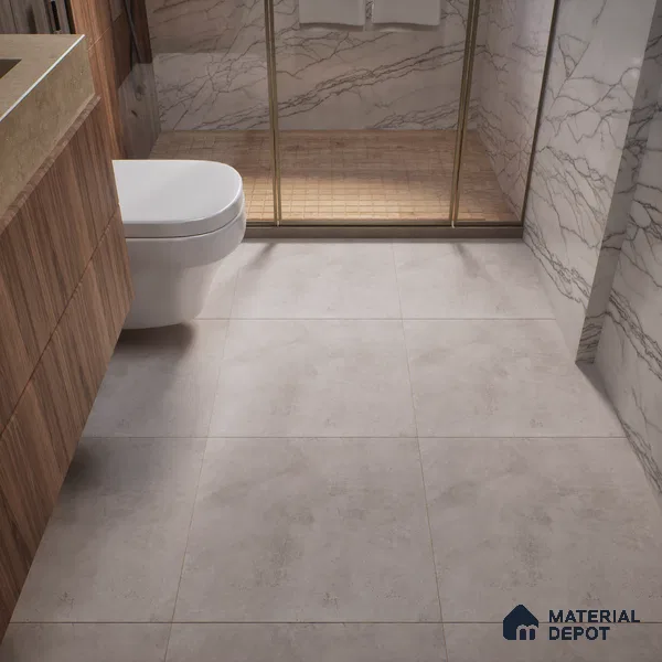 Cement Floor Tile TL 04739 B Slate Park Crema Avorio Beige 2 ft x 2 ft Vitrified Matte Finish - 8.8 mm | Suitable for Bathroom,Parking,Terrace,Balcony,Courtyard (Sample)