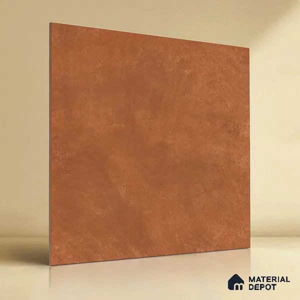 Cement Floor Tile TL 04739 C Slate Park Terracotta Brown 2 ft x 2 ft Vitrified Matte Finish - 8.8 mm | Suitable for Bathroom,Parking,Terrace,Balcony,Courtyard (Sample)