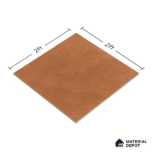 Cement Floor Tile TL 04739 C Slate Park Terracotta Brown 2 ft x 2 ft Vitrified Matte Finish - 8.8 mm | Suitable for Bathroom,Parking,Terrace,Balcony,Courtyard (Sample)