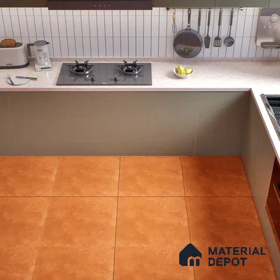 Cement Floor Tile TL 04739 C Slate Park Terracotta Brown 2 ft x 2 ft Vitrified Matte Finish - 8.8 mm | Suitable for Bathroom,Parking,Terrace,Balcony,Courtyard (Sample)