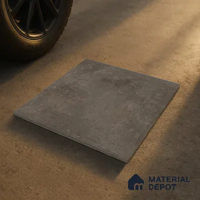 Cement Floor Tile TL 04785 B Earthen Slate Rustic Slate 16 x 16 inch Vitrified Anti Skid Matte Finish - 12 mm | Suitable for Parking, Terrace, Balcony, Courtyard (Sample)
