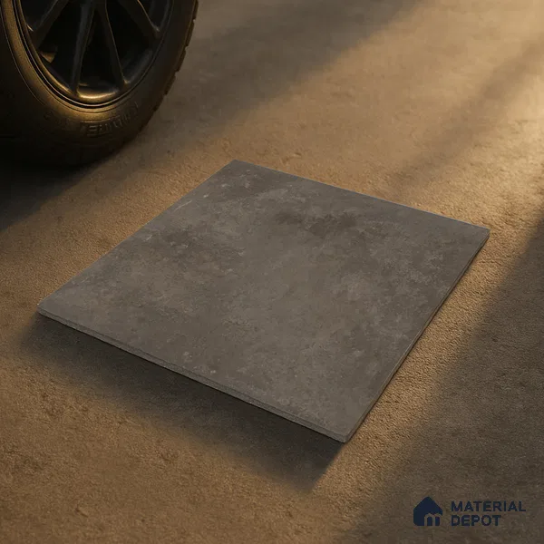 Cement Floor Tile TL 04785 B Earthen Slate Rustic Slate 16 x 16 inch Vitrified Anti Skid Matte Finish - 12 mm | Suitable for Parking, Terrace, Balcony, Courtyard (Sample)