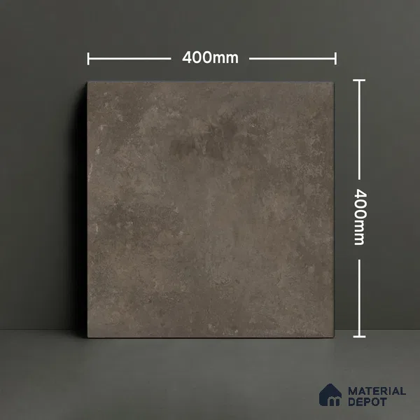 Cement Floor Tile TL 04785 B Earthen Slate Rustic Slate 16 x 16 inch Vitrified Anti Skid Matte Finish - 12 mm | Suitable for Parking, Terrace, Balcony, Courtyard (Sample)