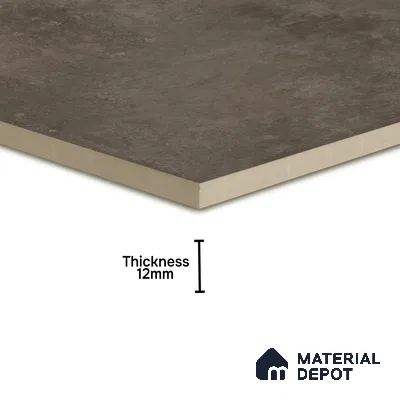 Cement Floor Tile TL 04785 B Earthen Slate Rustic Slate 16 x 16 inch Vitrified Anti Skid Matte Finish - 12 mm | Suitable for Parking, Terrace, Balcony, Courtyard (Sample)