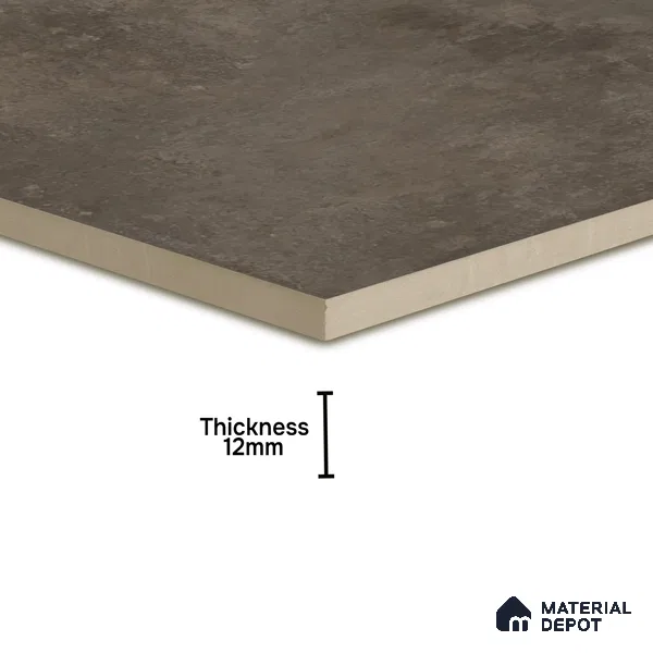 Cement Floor Tile TL 04785 B Earthen Slate Rustic Slate 16 x 16 inch Vitrified Anti Skid Matte Finish - 12 mm | Suitable for Parking, Terrace, Balcony, Courtyard (Sample)