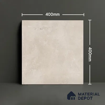 Cement Floor Tile TL 04785 C Earthen Slate Avorio Beige 16 x 16 inch Vitrified Anti Skid Matte Finish - 12 mm | Suitable for Parking, Terrace, Balcony, Courtyard | Pattern Alignment May Vary | 2-3 mm Spacer is Mandatory