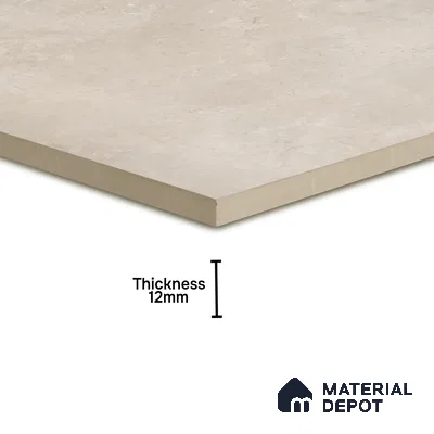 Cement Floor Tile TL 04785 C Earthen Slate Avorio Beige 16 x 16 inch Vitrified Anti Skid Matte Finish - 12 mm | Suitable for Parking, Terrace, Balcony, Courtyard | Pattern Alignment May Vary | 2-3 mm Spacer is Mandatory