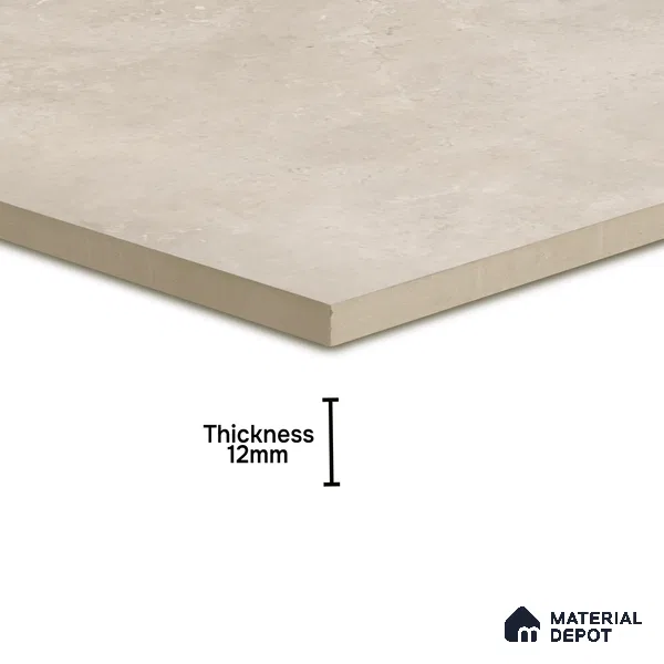 Cement Floor Tile TL 04785 C Earthen Slate Avorio Beige 16 x 16 inch Vitrified Anti Skid Matte Finish - 12 mm | Suitable for Parking, Terrace, Balcony, Courtyard | Pattern Alignment May Vary | 2-3 mm Spacer is Mandatory