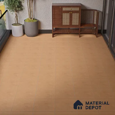 Cement Floor Tile TL 04785 Earthen Slate Earthy Clay 16 x 16 inch Vitrified Anti Skid Matte Finish - 12 mm | Suitable for Parking, Terrace, Balcony, Courtyard (Sample)