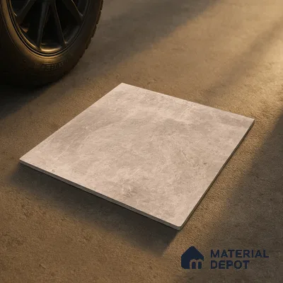 Cement Floor Tile TL 04785 D Earthen Slate Sand Beige 16 x 16 inch Vitrified Anti Skid Matte Finish - 12 mm | Suitable for Parking, Terrace, Balcony, Courtyard (Sample)