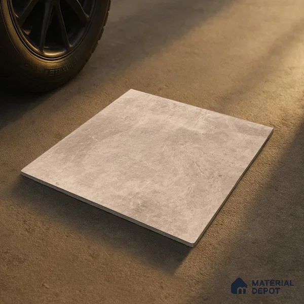 Cement Floor Tile TL 04785 D Earthen Slate Sand Beige 16 x 16 inch Vitrified Anti Skid Matte Finish - 12 mm | Suitable for Parking, Terrace, Balcony, Courtyard (Sample)