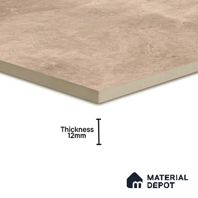 Cement Floor Tile TL 04785 D Earthen Slate Sand Beige 16 x 16 inch Vitrified Anti Skid Matte Finish - 12 mm | Suitable for Parking, Terrace, Balcony, Courtyard (Sample)