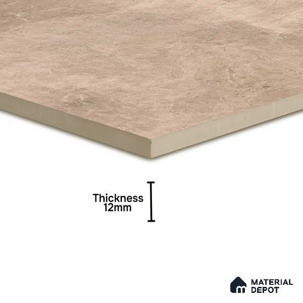 Cement Floor Tile TL 04785 D Earthen Slate Sand Beige 16 x 16 inch Vitrified Anti Skid Matte Finish - 12 mm | Suitable for Parking, Terrace, Balcony, Courtyard (Sample)