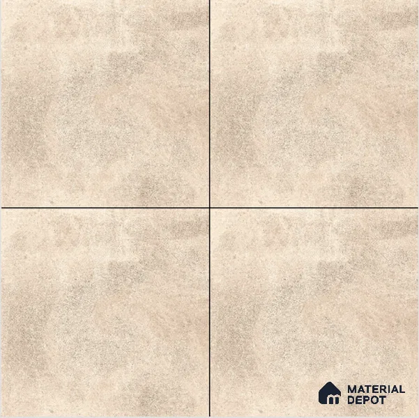 Cement Floor Tile TL 04785 E Earthen Slate Shy Beige 16 x 16 inch Vitrified Anti Skid Matte Finish - 12 mm | Suitable for Parking, Terrace, Balcony, Courtyard (Sample)
