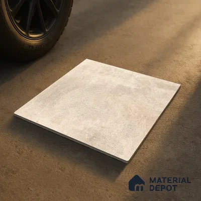 Cement Floor Tile TL 04785 E Earthen Slate Shy Beige 16 x 16 inch Vitrified Anti Skid Matte Finish - 12 mm | Suitable for Parking, Terrace, Balcony, Courtyard (Sample)