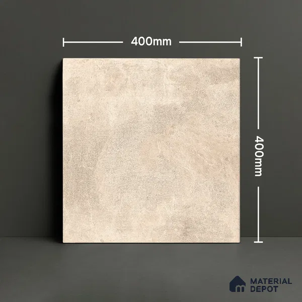 Cement Floor Tile TL 04785 E Earthen Slate Shy Beige 16 x 16 inch Vitrified Anti Skid Matte Finish - 12 mm | Suitable for Parking, Terrace, Balcony, Courtyard (Sample)