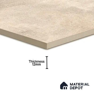 Cement Floor Tile TL 04785 E Earthen Slate Shy Beige 16 x 16 inch Vitrified Anti Skid Matte Finish - 12 mm | Suitable for Parking, Terrace, Balcony, Courtyard (Sample)