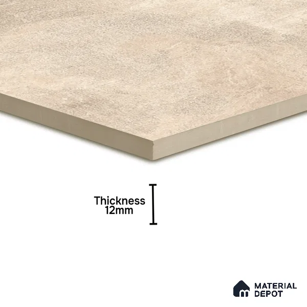 Cement Floor Tile TL 04785 E Earthen Slate Shy Beige 16 x 16 inch Vitrified Anti Skid Matte Finish - 12 mm | Suitable for Parking, Terrace, Balcony, Courtyard (Sample)