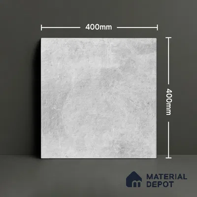 Cement Floor Tile TL 04785 F Earthen Slate Eris Gray 16 x 16 inch Vitrified Anti Skid Matte Finish - 12 mm | Suitable for Parking, Terrace, Balcony, Courtyard | Pattern Alignment May Vary | 2-3 mm Spacer is Mandatory