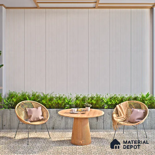 Punch Wall Tile TL 06179 B Lemmy Silver Comb 4 ft x 2 ft Vitrified Lustera Effect Feather Feel Matte Finish - 8.5 mm | Suitable for Living Room, Bedroom, Bathroom