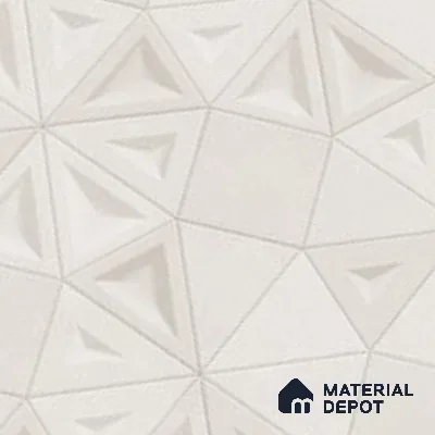 Punch Wall Tile TL 06179 C Trigon Lemmy Silver Triangle 4 ft x 2 ft Vitrified Lustera Effect Feather Feel Matte Finish - 8.5 mm | 3 Random Design | Suitable for Living Room, Bedroom, Bathroom