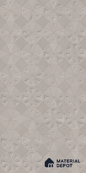 Punch Wall Tile TL 06180 C Trigon Lemmy Ash Triangle 4 ft x 2 ft Vitrified Lustera Effect Feather Feel Matte Finish - 8.5 mm | 3 Random Design | Suitable for Living Room, Bedroom, Bathroom