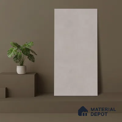Cement Wall & Floor Tile TL 06180 Lemmy Ash 4 ft x 2 ft Vitrified Lustera Effect Feather Feel Matte Finish - 8.5 mm | 11 Random Design | Suitable for Living Room, Bedroom, Bathroom