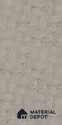 Punch Wall Tile TL 06181 C Trigon Lemmy Concrete Triangle 4 ft x 2 ft Vitrified Lustera Effect Feather Feel Matte Finish - 8.5 mm | 3 Random Design | Suitable for Living Room, Bedroom, Bathroom
