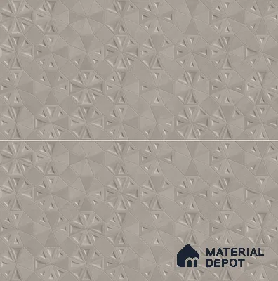 Punch Wall Tile TL 06181 C Trigon Lemmy Concrete Triangle 4 ft x 2 ft Vitrified Lustera Effect Feather Feel Matte Finish - 8.5 mm | 3 Random Design | Suitable for Living Room, Bedroom, Bathroom