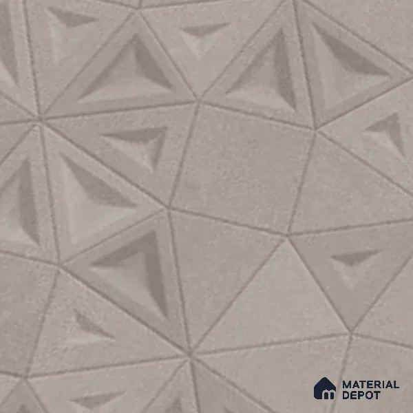 Punch Wall Tile TL 06181 C Trigon Lemmy Concrete Triangle 4 ft x 2 ft Vitrified Lustera Effect Feather Feel Matte Finish - 8.5 mm | 3 Random Design | Suitable for Living Room, Bedroom, Bathroom