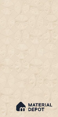 Punch Wall Tile TL 06182 C Trigon Lemmy Crema Triangle 4 ft x 2 ft Vitrified Lustera Effect Feather Feel Matte Finish - 8.5 mm | 3 Random Design | Suitable for Living Room, Bedroom, Bathroom