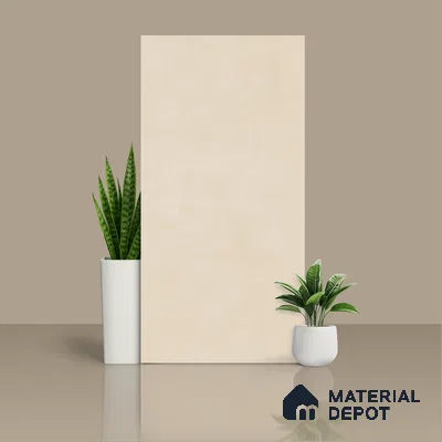 Cement Wall & Floor Tile TL 06182 Lemmy Crema 4 ft x 2 ft Vitrified Lustera Effect Feather Feel Matte Finish - 8.5 mm | 11 Random Design | Suitable for Living Room, Bedroom, Bathroom