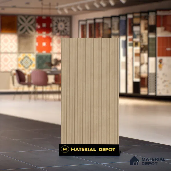 Punch Wall Tile TL 06183 B Lemmy Cord Comb 4 ft x 2 ft Vitrified Lustera Effect Feather Feel Matte Finish - 8.5 mm | Suitable for Living Room, Bedroom, Bathroom