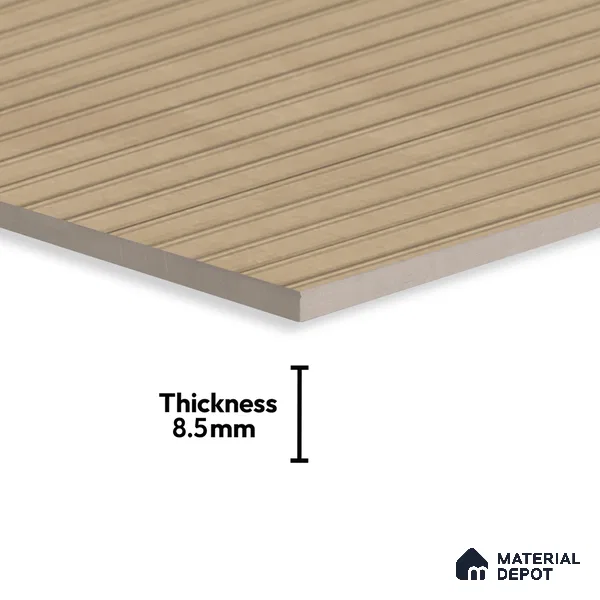 Punch Wall Tile TL 06183 B Lemmy Cord Comb 4 ft x 2 ft Vitrified Lustera Effect Feather Feel Matte Finish - 8.5 mm | Suitable for Living Room, Bedroom, Bathroom
