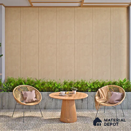 Punch Wall Tile TL 06183 B Lemmy Cord Comb 4 ft x 2 ft Vitrified Lustera Effect Feather Feel Matte Finish - 8.5 mm | Suitable for Living Room, Bedroom, Bathroom
